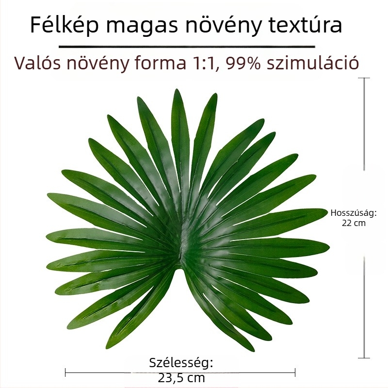 Paulownia műpálma, mű növény cserépben, nordic stílusú otthoni dekoráció (Márka: Ruida; Anyag: Soft PVC; Gyártási technika: Injection molding, Screen printing; Fajta: Turtle leaf)