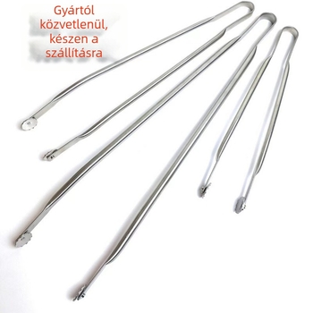 Grillkolbász forgó fogó – rozsdamentes acél – modern minimalista stílus – 100 db