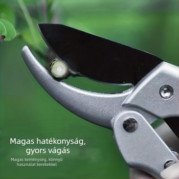 Ágvágó metszőolló kerthez és virágokhoz, gyümölcsfák vastag ágainak metszésére, pengeszárvédővel és ergonomikus markolattal