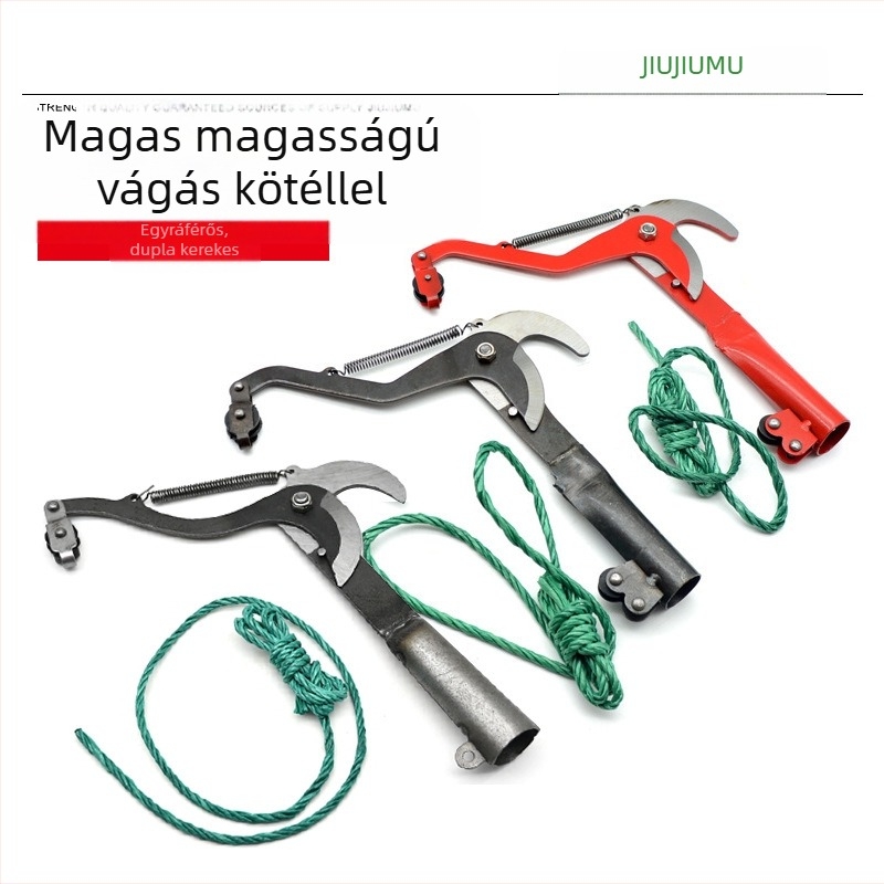Görgő mechanizmusú metszőolló magas ágakhoz | Dezhisuke kertészeti eszköz | Súly 510 g