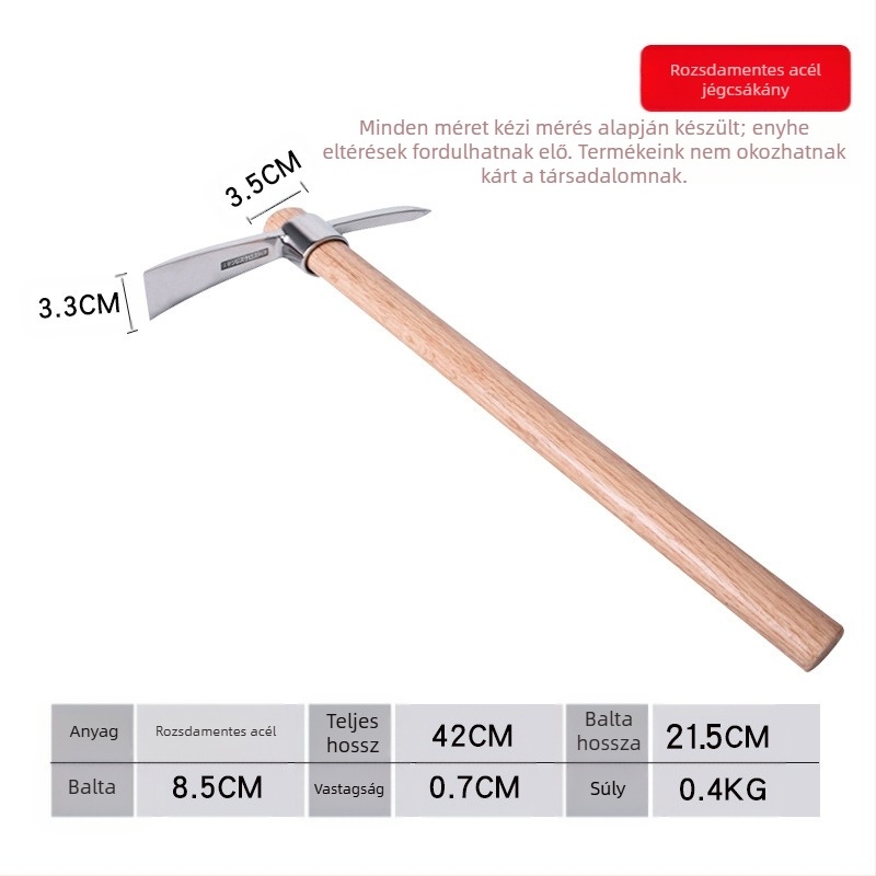 Rozsdamentes acél túlélőeszközök készlet: jégcsákány, jégszúró, keresztes eszköz, hegymászó eszköz