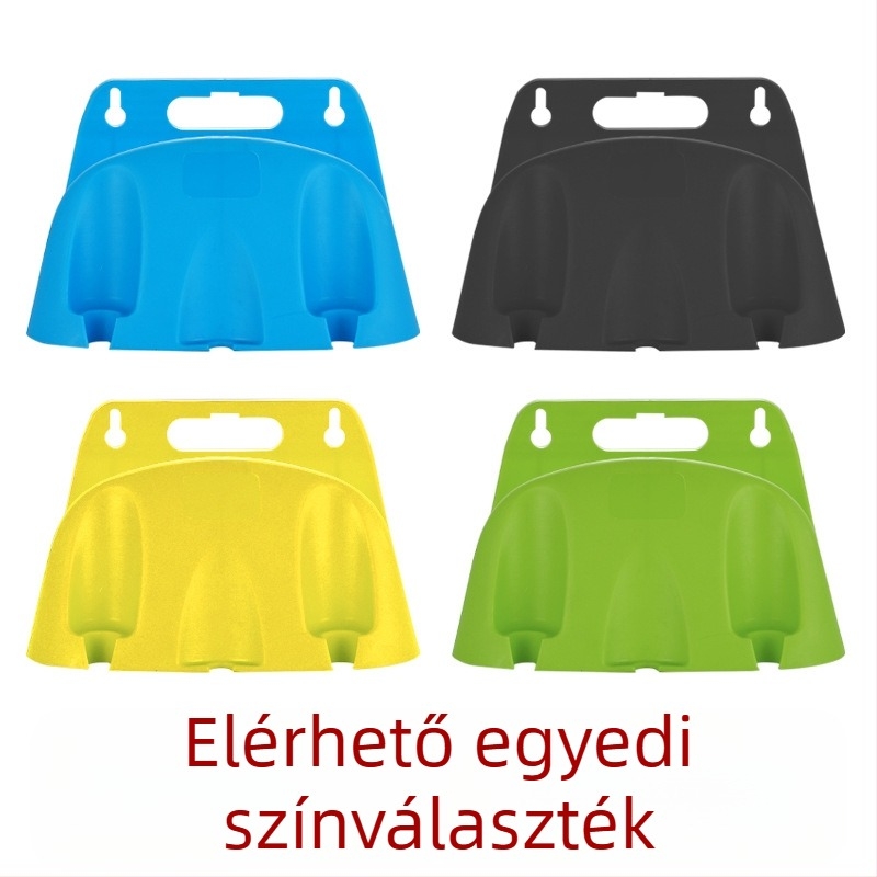 Vízcső tároló és vízpisztoly tartó autómosáshoz, falra szerelhető, fúrás nélkül, max. 30 m tekeredő cső, PP anyag, modell Sd-3100 (telepítő kiegészítők mellékelve)