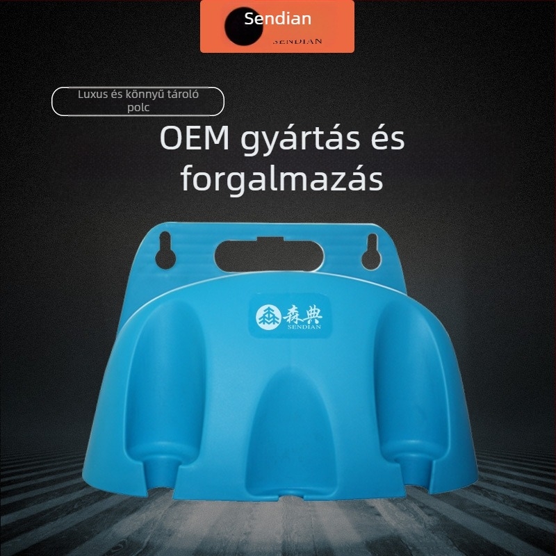 Vízcső tároló és vízpisztoly tartó autómosáshoz, falra szerelhető, fúrás nélkül, max. 30 m tekeredő cső, PP anyag, modell Sd-3100 (telepítő kiegészítők mellékelve)