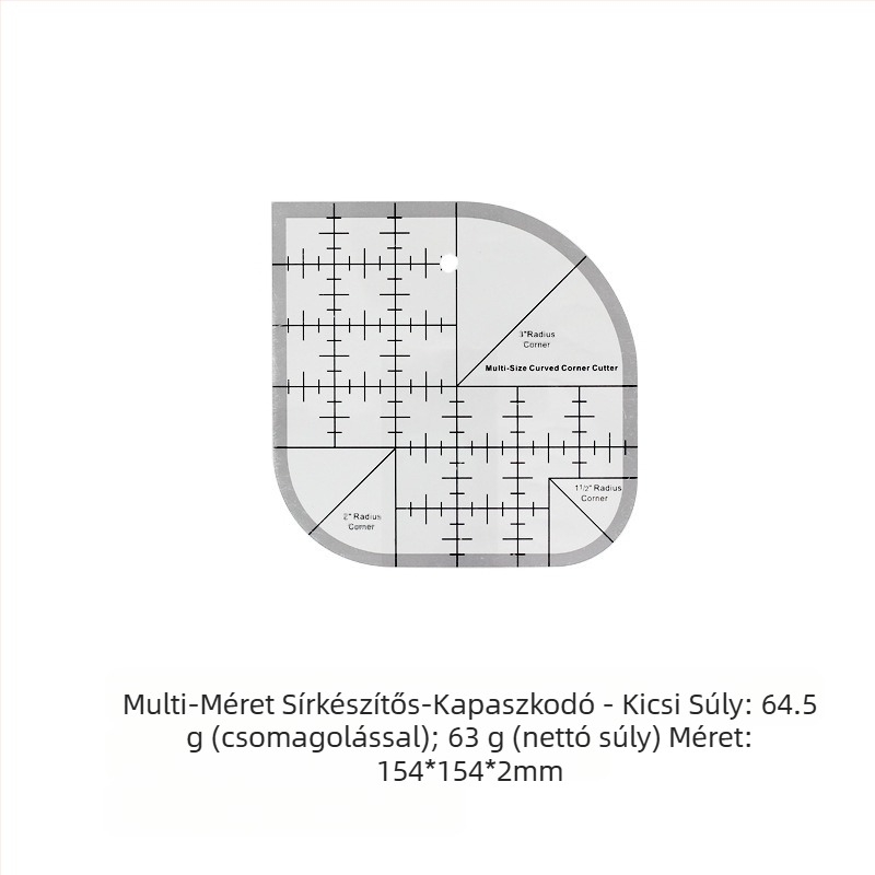 Qianfan Akril szögmérő, Csúszásmentes quilting sablon, Köríves élű sablon DIY varráshoz