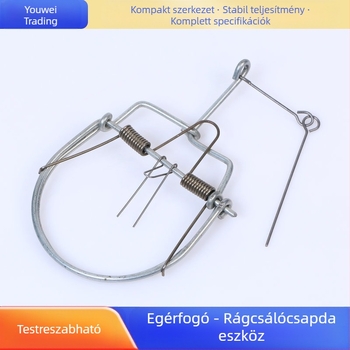 Fém egérfogó kültéri és otthoni használatra, szilárd felépítés, modell: egérfogó, nem mérgező