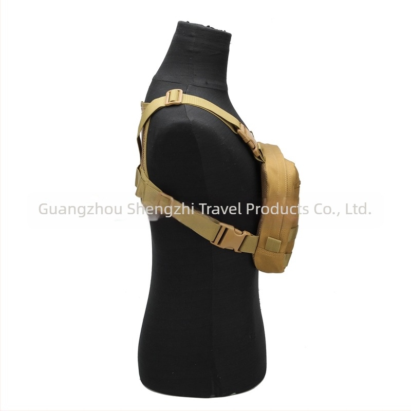 Outdoor taktikai hálós mellkas táska, két vállpánttal, nylon anyag, anti-theft, vízálló, crossbody