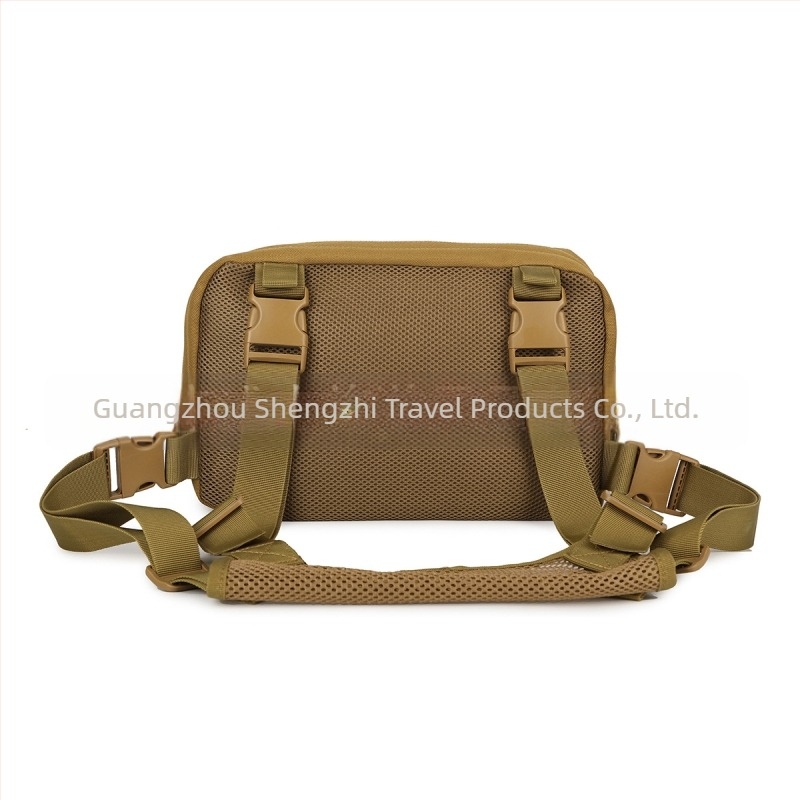 Outdoor taktikai hálós mellkas táska, két vállpánttal, nylon anyag, anti-theft, vízálló, crossbody
