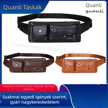Férfi PU övtáska – vízálló, kopásálló, üzleti stílus, márka Right
