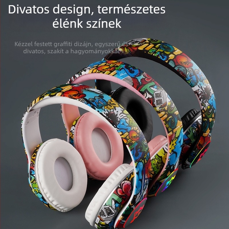 Fejhallgató Bluetooth 5.0, USB 3.0 interfész, 200 mAh akkumulátor, HSP/HFP támogatás