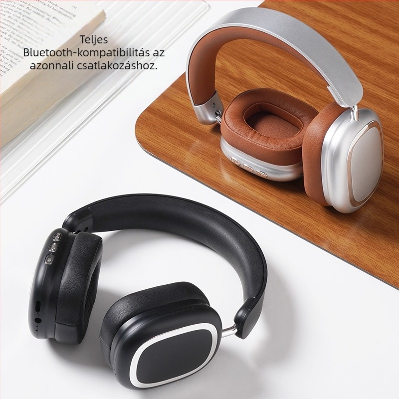 Játékos Bluetooth headset, vezeték nélküli, over-ear, iOS/Android kompatibilis, BT 5.0, 10 m hatótáv