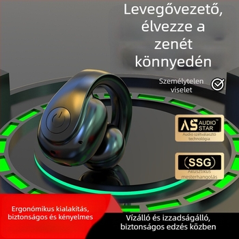 GD11 vezeték nélküli klipszes Bluetooth headset, nem-fül-be illeszkedő dizájn, Bluetooth 5.4, IPX6, 4–8 órás üzemidő