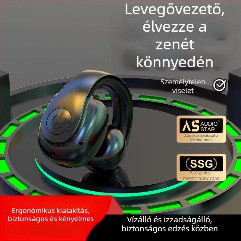GD11 vezeték nélküli klipszes Bluetooth headset, nem-fül-be illeszkedő dizájn, Bluetooth 5.4, IPX6, 4–8 órás üzemidő