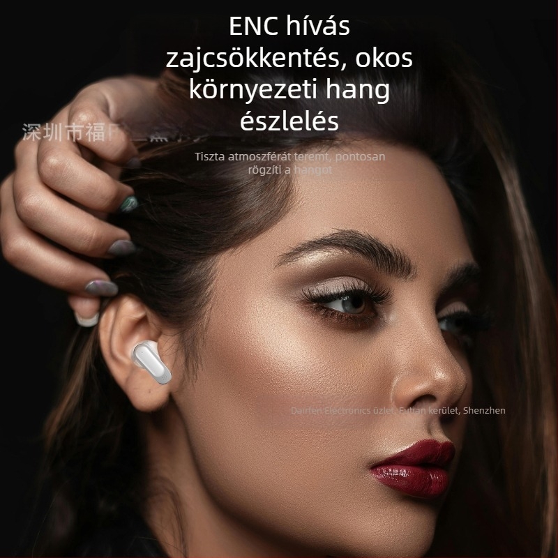 In-ear vezeték nélküli Bluetooth fülhallgató ANC+ENC és érintőképernyővel, Bluetooth 5.3, IPX5, 10 m hatótáv, 4–8 órás üzemidő, sztereó
