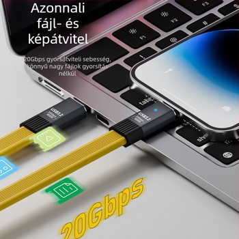 Type-C adatkábel – 100W kimenet, PD 20Gbps gyors töltés, PVC test, YX márka
