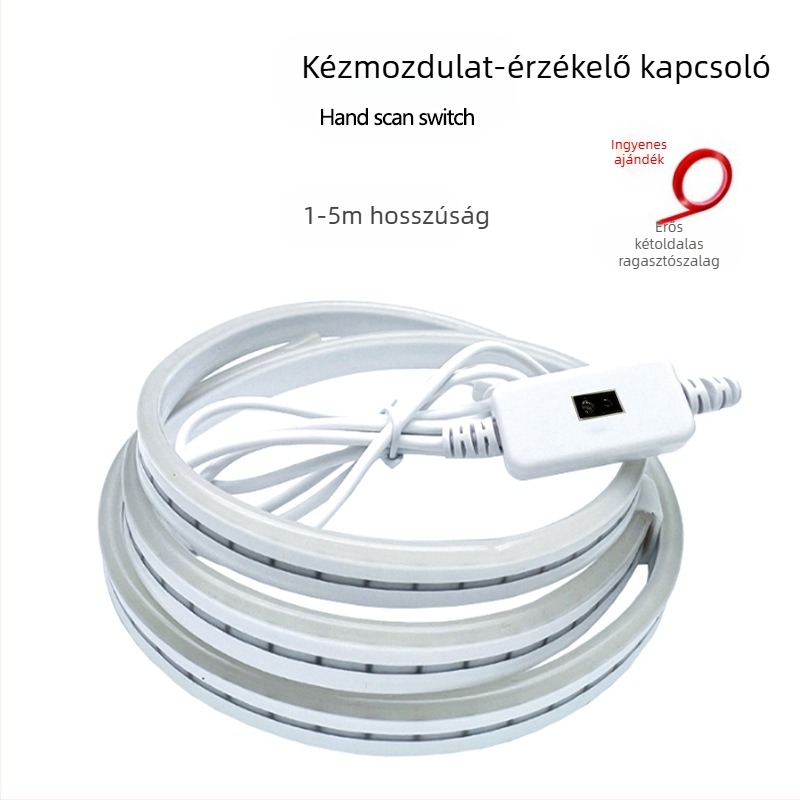 USB érintéses monokróm neon flexibilis szilikon LED lámpa állítható fényerővel, élő közvetítéshez és smink tükör előtti világításhoz