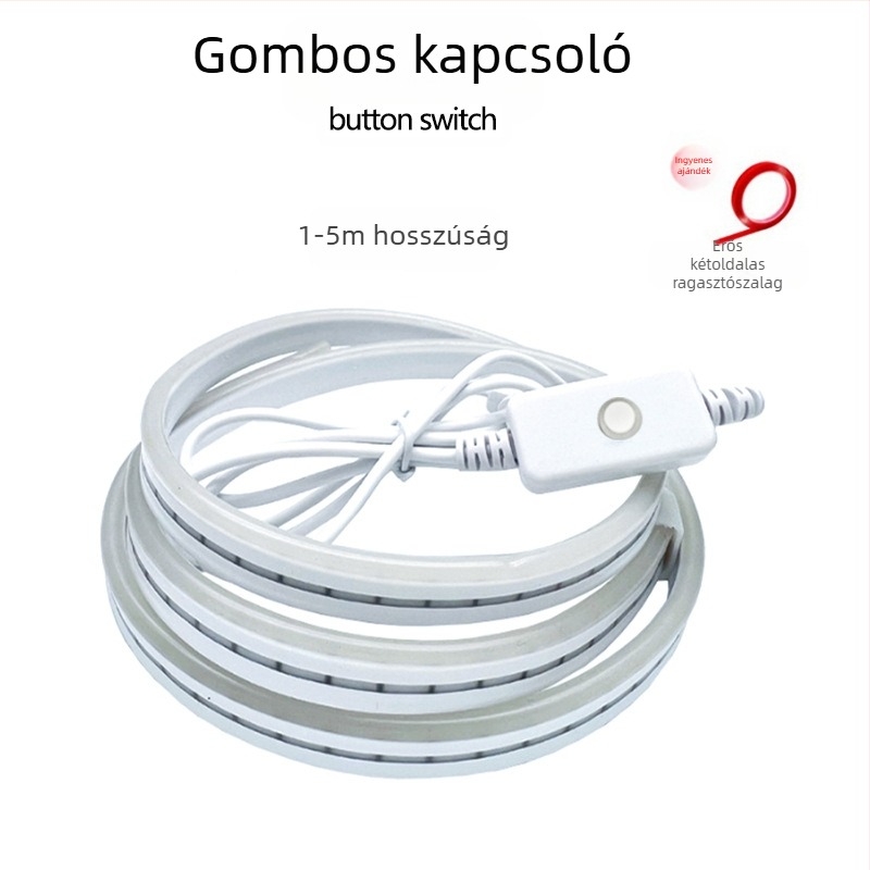 USB érintéses monokróm neon flexibilis szilikon LED lámpa állítható fényerővel, élő közvetítéshez és smink tükör előtti világításhoz