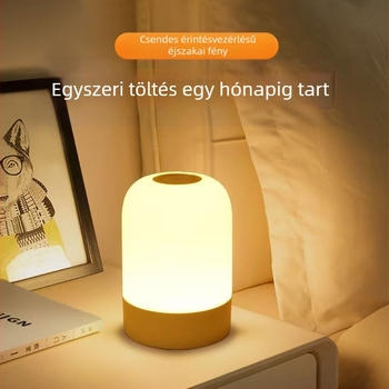 Beépített akkumulátoros éjszakai fény, távirányító, intelligens környezeti világítás a szem védelméért – asztalhoz és az ágyhoz, érintésre aktiválható