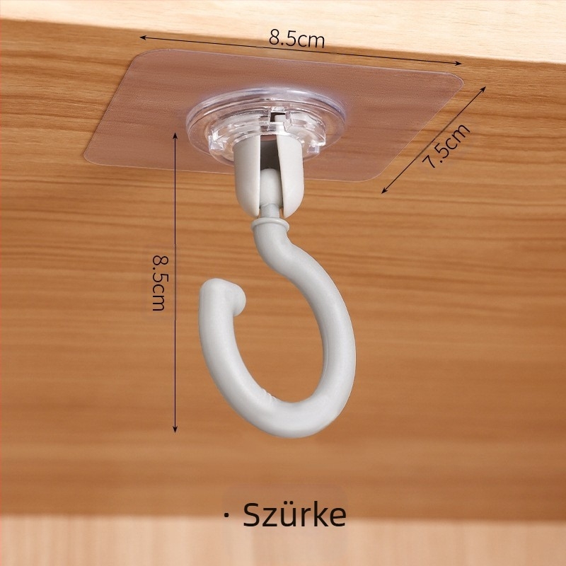 Mennyezetre szerelhető forgó horog, műanyagból, egyes horog, modern minimalista stílus, terhelhetőség 3 kg, márka WU