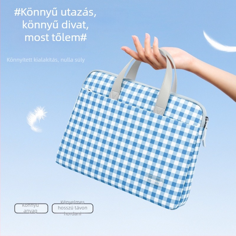 Uniszex laptop táska, vízálló, ultra könnyű, ütésálló, poliészter