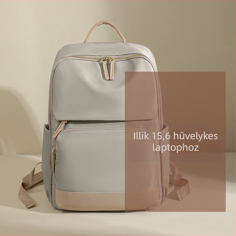 Női hátizsák, városi minimalista stílus, Oxford anyag, laptop rekesz, nagy kapacitás, vízálló, lélegző