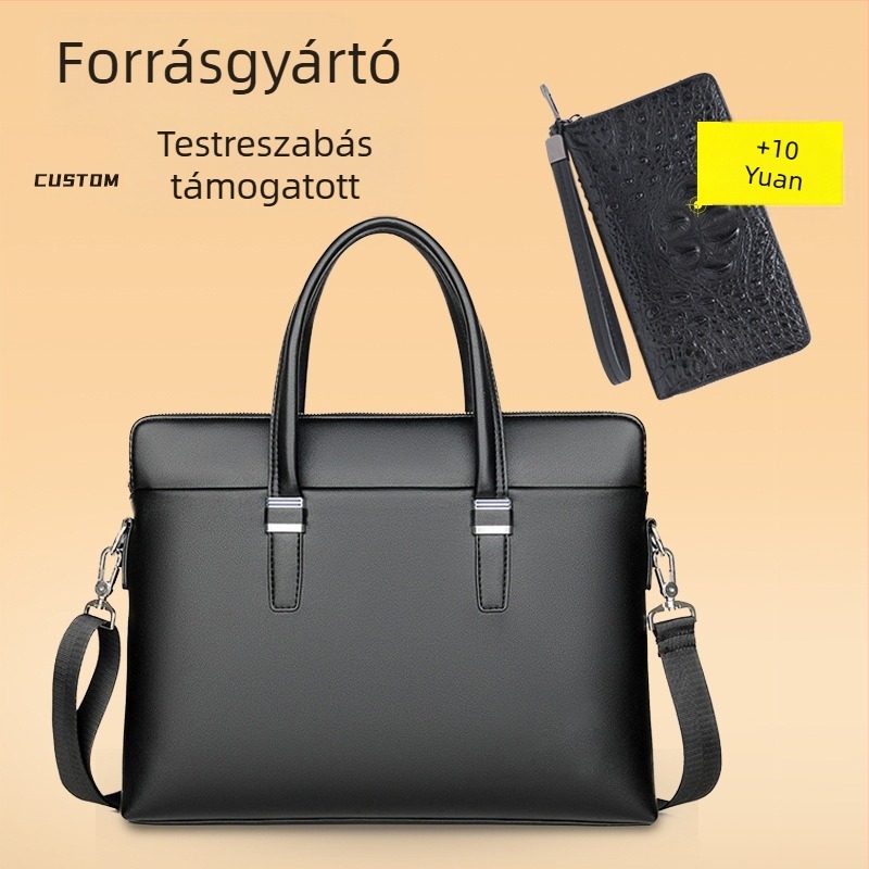 Barton WA109 vízálló PU bőr laptop vállon átívelő táska üzleti utazásokhoz