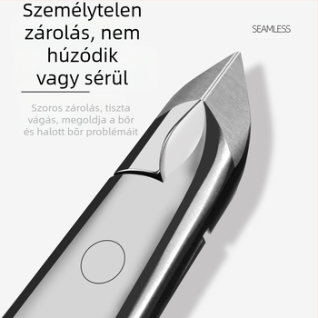 Rozsdamentes acél köröm-kutikula fogó görbült állkapcsokkal, manikűr eszköz, Huiya Hardware, OEM