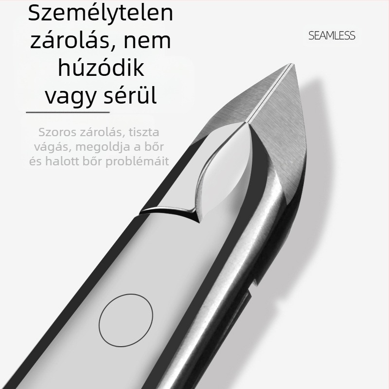 Rozsdamentes acél köröm-kutikula fogó görbült állkapcsokkal, manikűr eszköz, Huiya Hardware, OEM