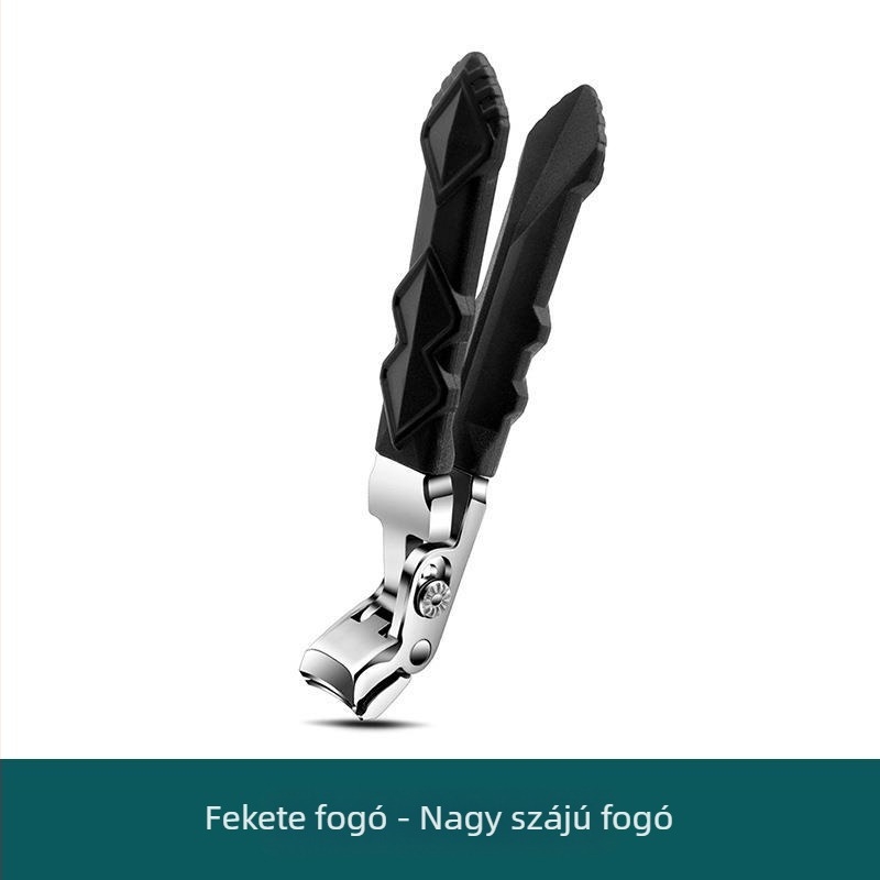 Hosszú nyeletű körömvágó olló görbített fejjel, rozsdamentes acélból, nagy nyílás, manikűr és pedikűr használatra