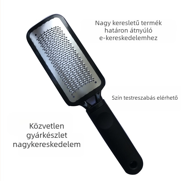 Lábreszelő rozsdamentes acélból, négyszögletes talpkő, modell HS1065