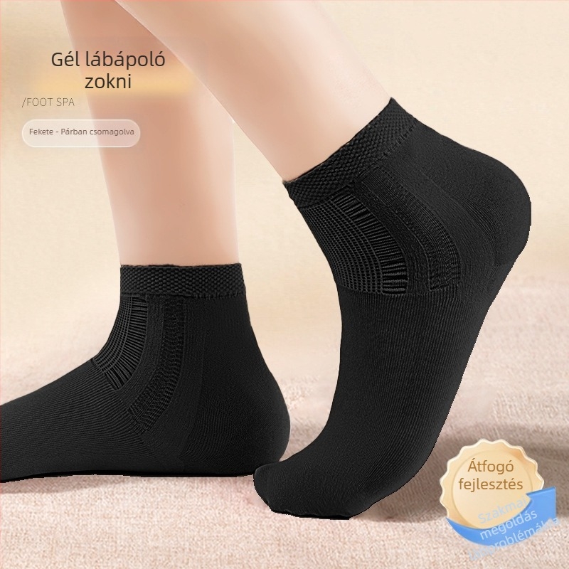 Sarokvédő mandzsetta – anti-súrlódás funkció, 90–95% nylon, egyszínű mintázat, középmagasságú henger, uniszex