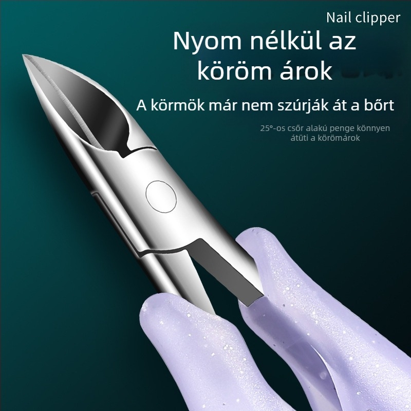 Körömárok csipesz - rozsdamentes acél, sasvég, ferde csúcs, egyrészes pedikűr eszköz