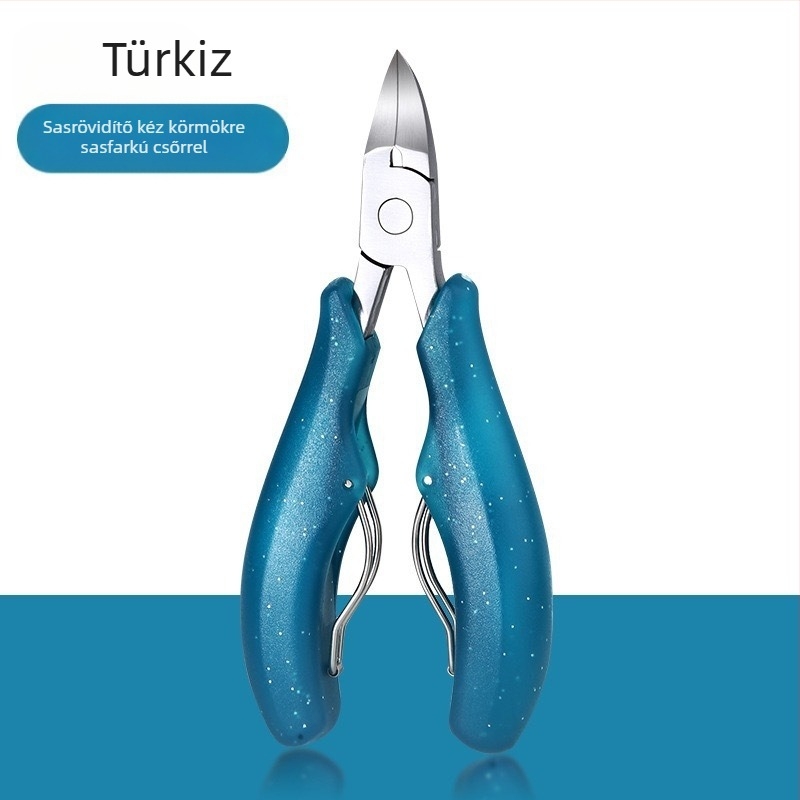 Körömárok csipesz - rozsdamentes acél, sasvég, ferde csúcs, egyrészes pedikűr eszköz