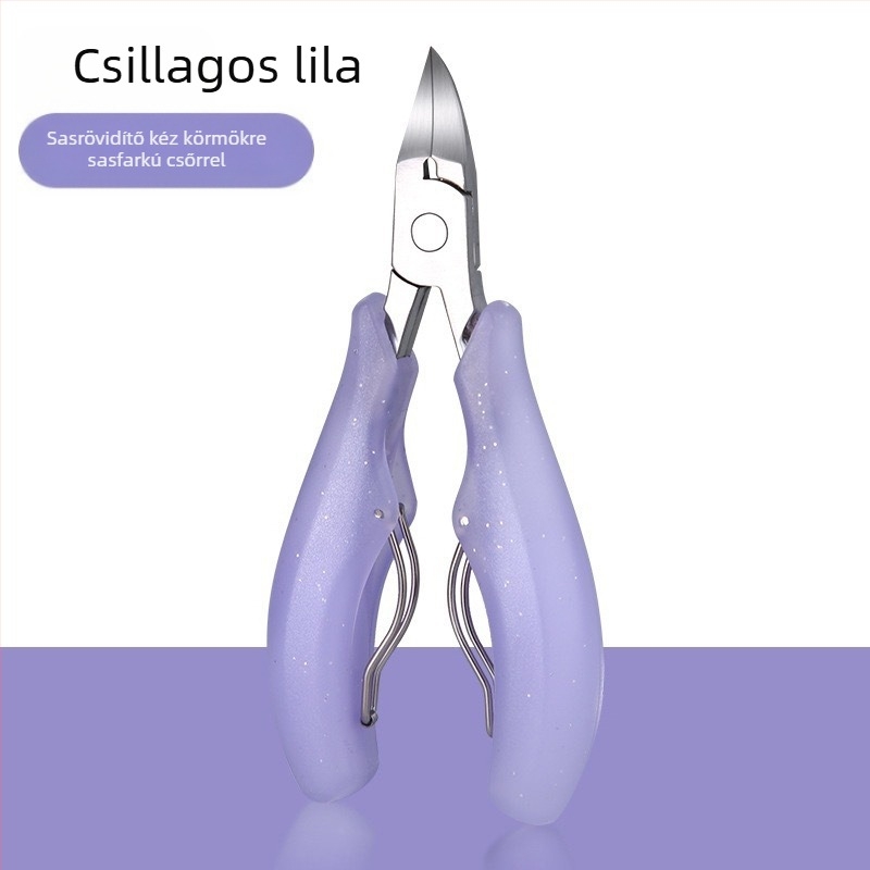 Körömárok csipesz - rozsdamentes acél, sasvég, ferde csúcs, egyrészes pedikűr eszköz
