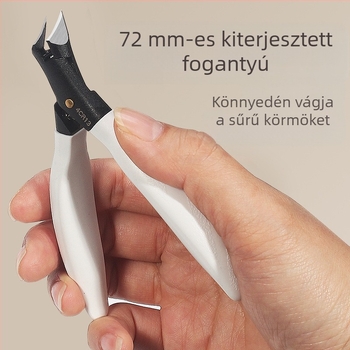 Körömvágó ferde szájú csipesz – műanyag + rozsdamentes acél