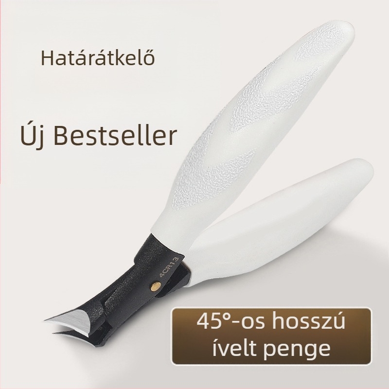 Körömvágó ferde szájú csipesz – műanyag + rozsdamentes acél