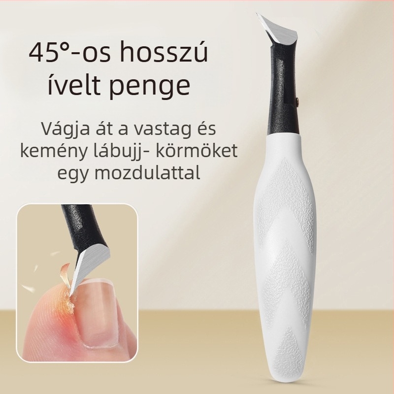Körömvágó ferde szájú csipesz – műanyag + rozsdamentes acél