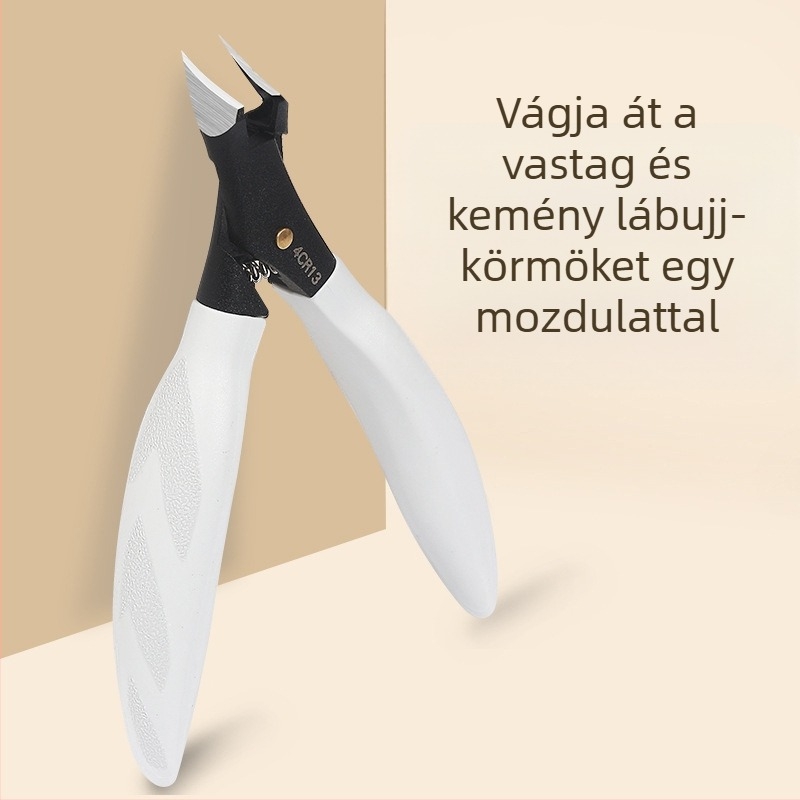 Körömvágó ferde szájú csipesz – műanyag + rozsdamentes acél