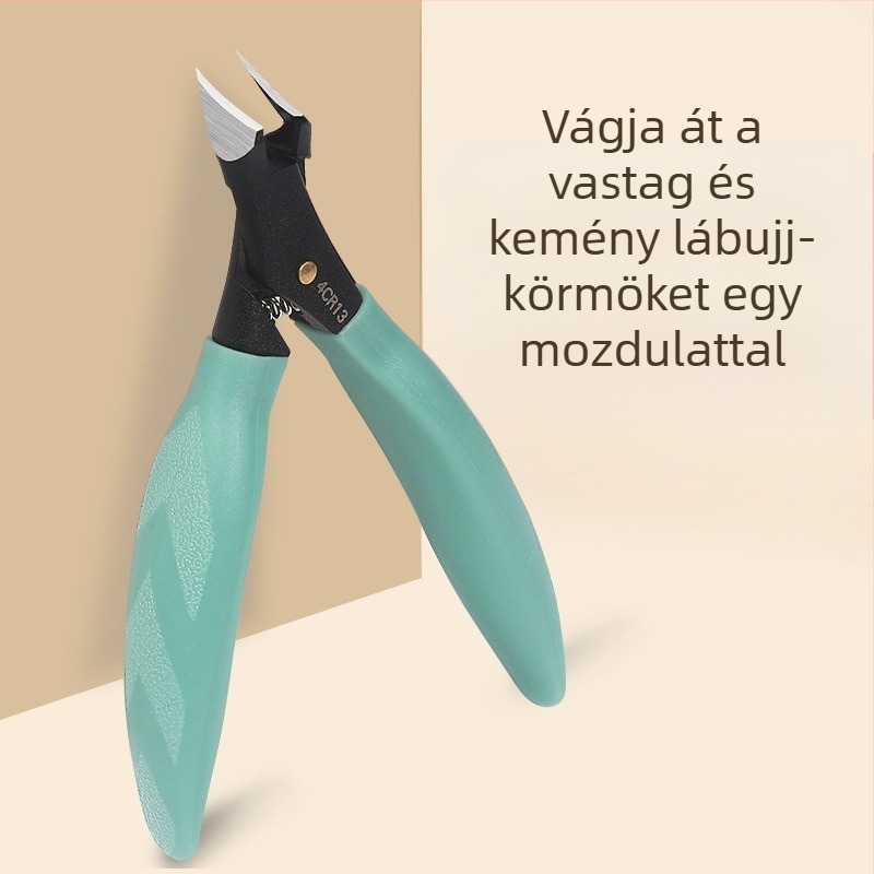 Körömvágó ferde szájú csipesz – műanyag + rozsdamentes acél