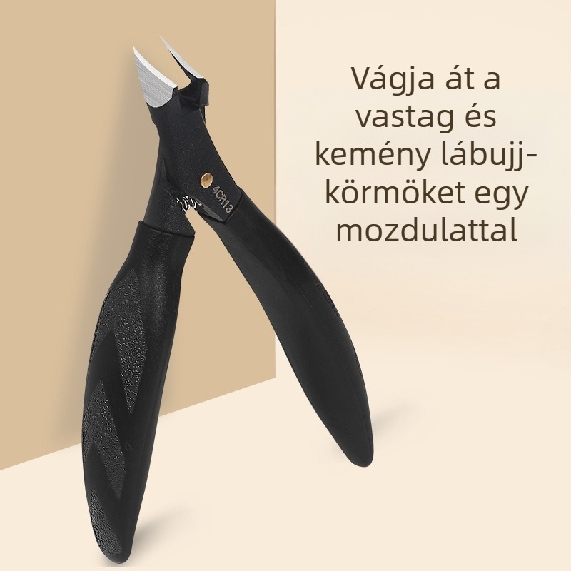 Körömvágó ferde szájú csipesz – műanyag + rozsdamentes acél