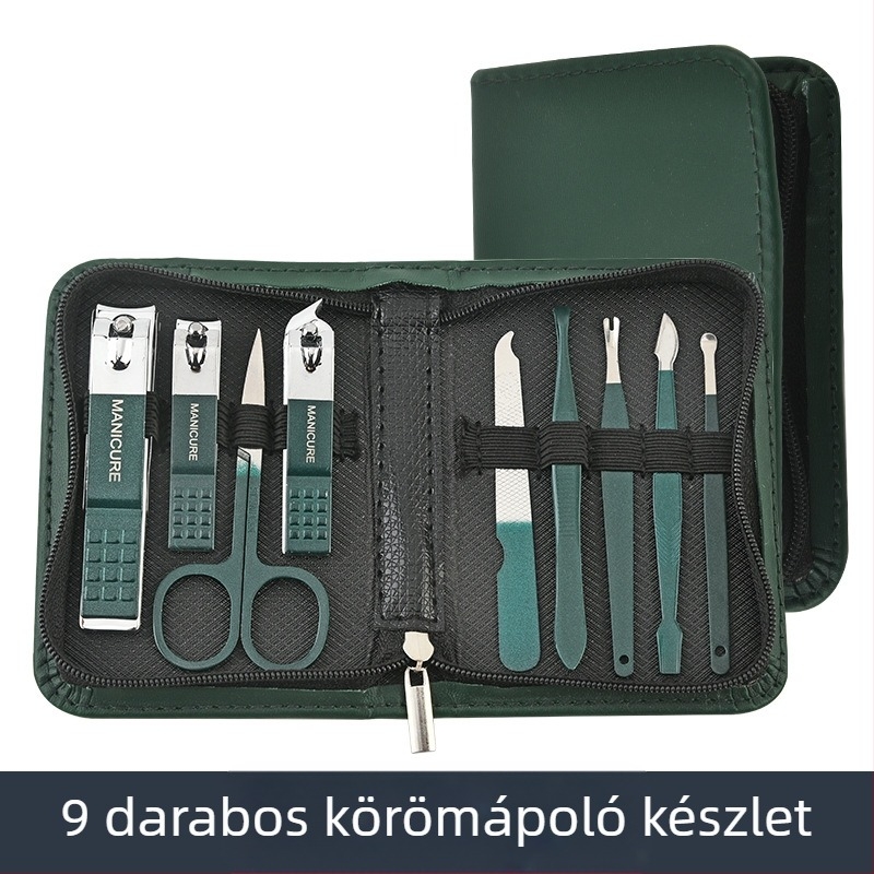 Körömvágó készlet, szénacél, hordozható kozmetikai eszközök, OEM márka