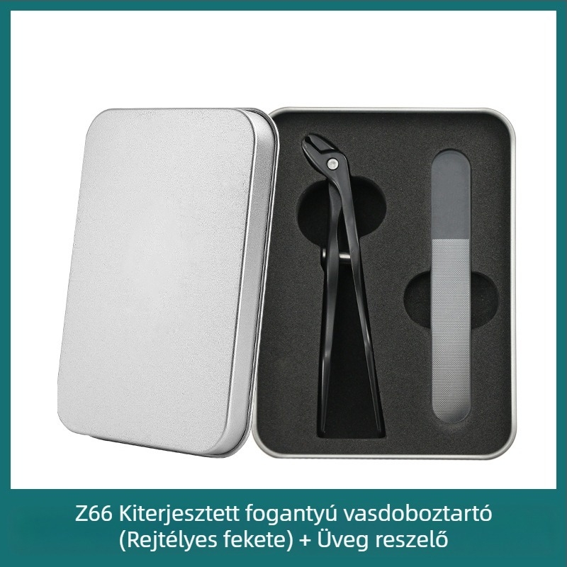 Hordozható rozsdamentes acél körömvágókészlet, sík szájú, pedikűrhöz, nagy nyílás, fröccsenés elleni védelem