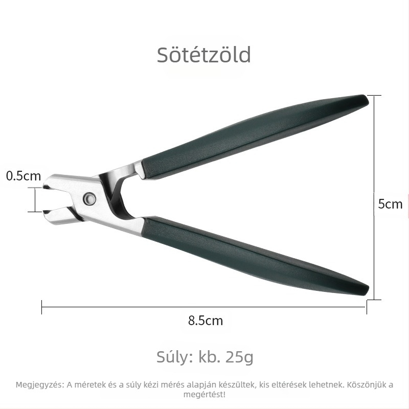 Szilikon markolatú körömvágó olló, cseppálló, kemény körmöknek, hordozható/otthoni használat, anyag: műanyag + rozsdamentes acél, OEM