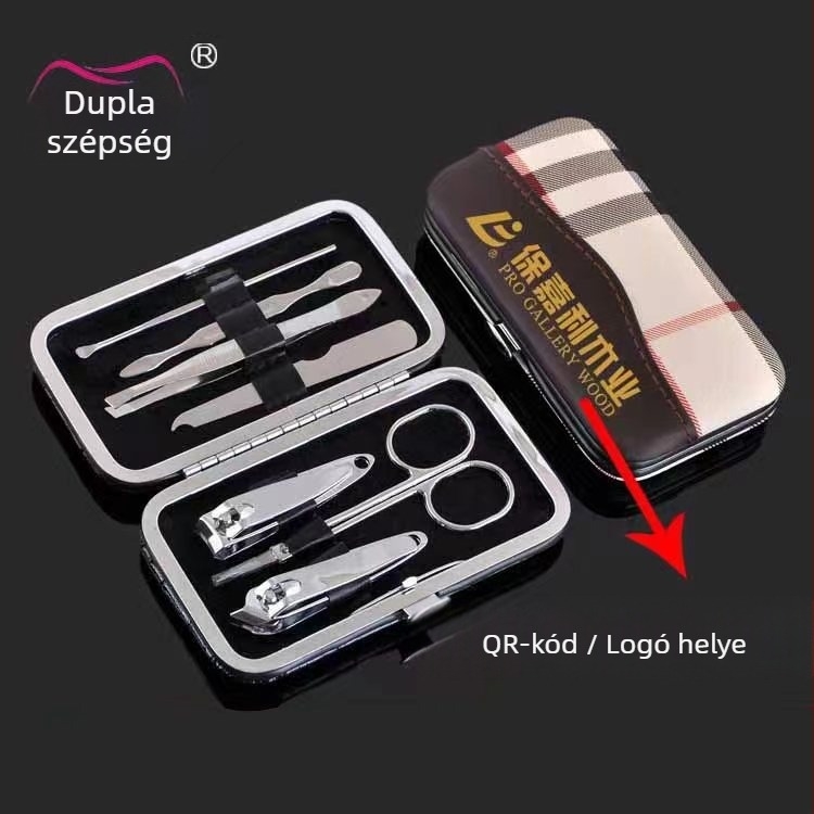 Körömvágó eszközök készlet, 7 darabos, rozsdamentes acél, nettó tömeg 100 g, élettartam 5 év