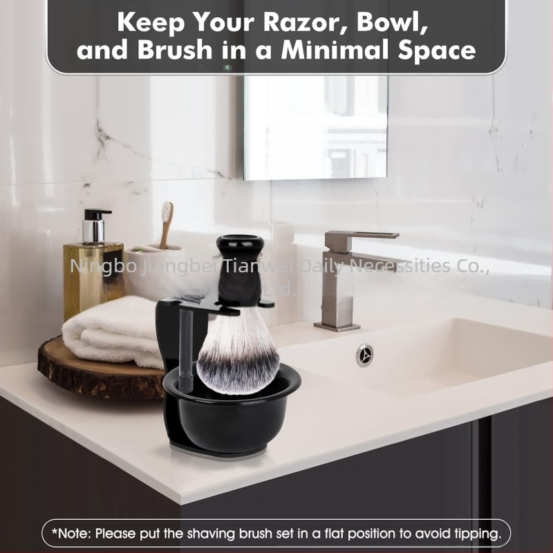 TIANWEI borotválkozó szett: habosító tál, borotvakefe, pengetartó, borotvaszappan/krém és penge készlet; dobozonként 50 készlet