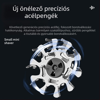 LED kijelzővel ellátott elektromos borotva, 1 forgó fej, beépített akkumulátor, üzemidő 30-45 perc, zaj alatt 36 dB