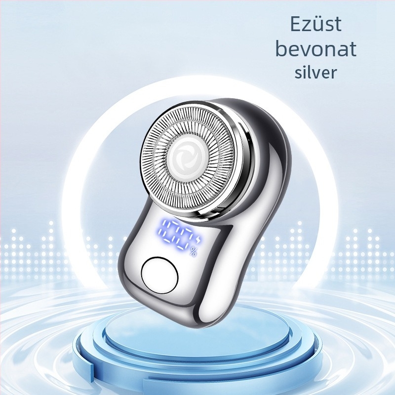 LED kijelzővel ellátott elektromos borotva, 1 forgó fej, beépített akkumulátor, üzemidő 30-45 perc, zaj alatt 36 dB