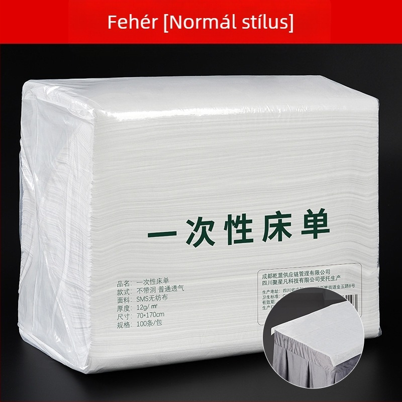 Egyszer használatos ágynemű lepedők szépségszalonok számára, nem szőtt anyagból, vízálló és olajálló, vastagított, puha és lélegző