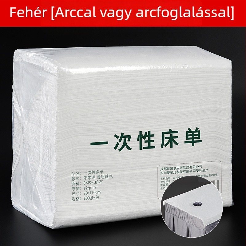 Egyszer használatos ágynemű lepedők szépségszalonok számára, nem szőtt anyagból, vízálló és olajálló, vastagított, puha és lélegző