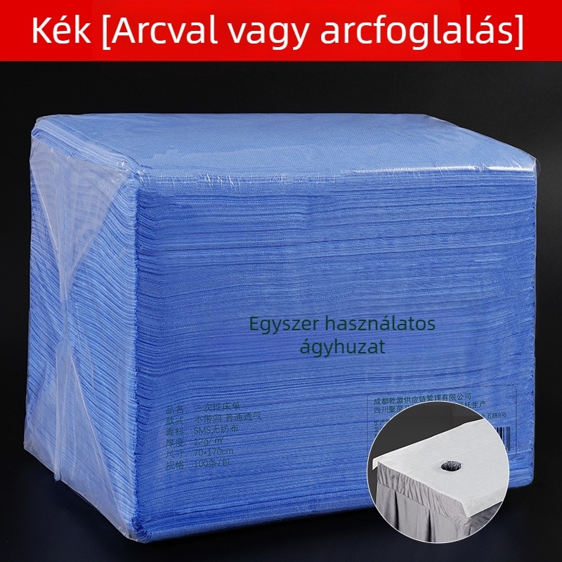 Egyszer használatos ágynemű lepedők szépségszalonok számára, nem szőtt anyagból, vízálló és olajálló, vastagított, puha és lélegző