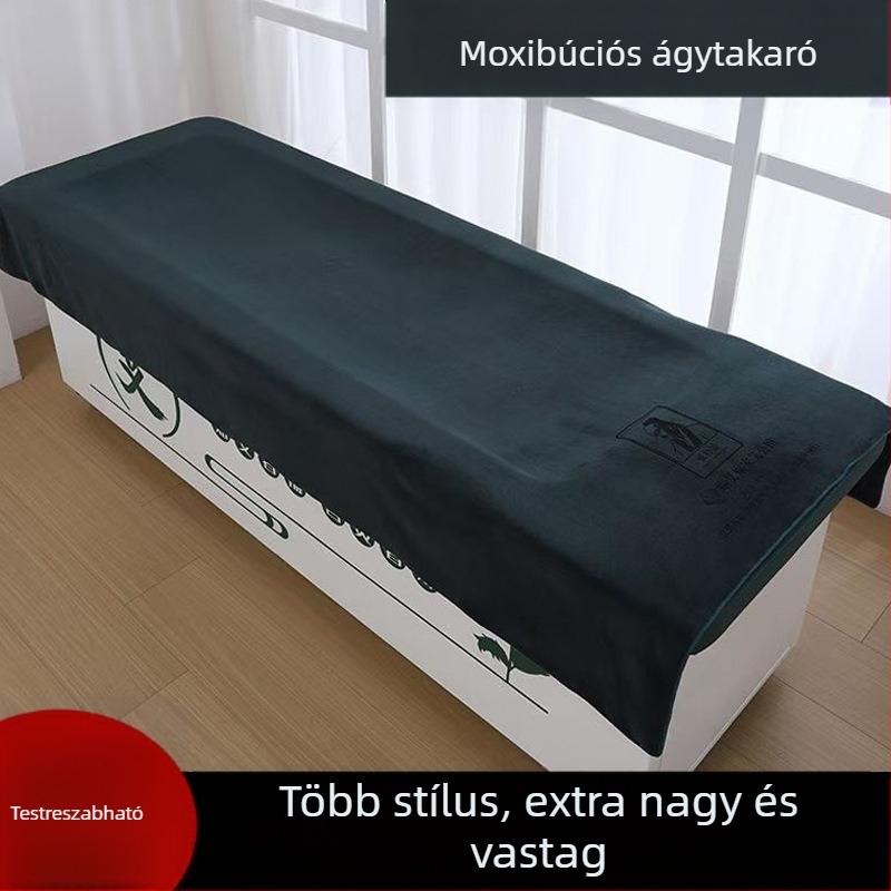Ágy- és fürdőtörölközők szépségszalonhoz gravírozott logóval, füstálló, égésvédő ápolás, moxibustion takaró, nedvszívó és puha